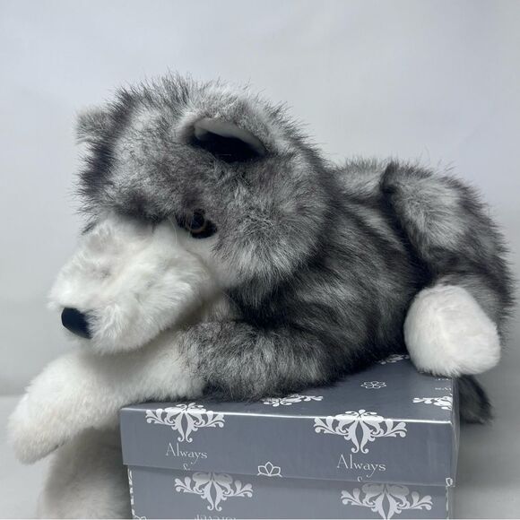 Folkmanis 15” Plush Gray Timber Wolf Hand Puppet - Picture 4 of 14